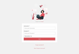 Login Page - Website Prototype