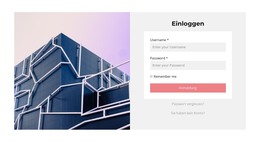 Bild Und Einloggen – Vorlage Für Website-Builder