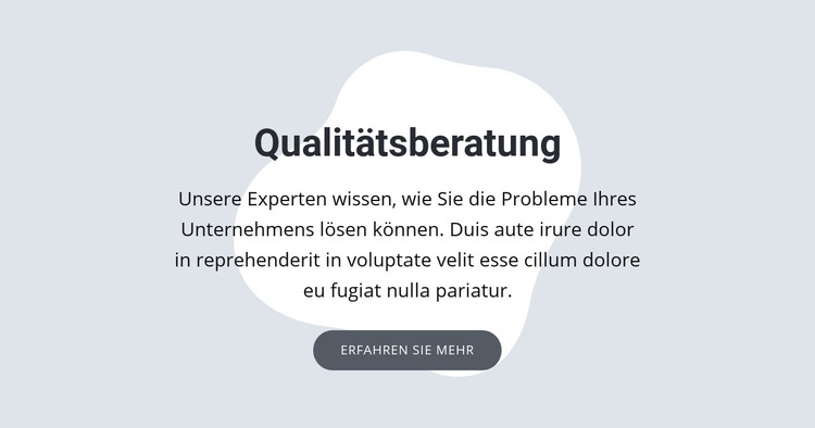 Qualitätsberatung HTML-Vorlage