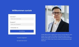 Anmeldeformular - Funktionale Joomla-Vorlage