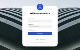 Login Formular - Mehrzweck-Webdesign