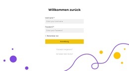 Login Formular - Zielseite Mit Hoher Konvertierungsrate