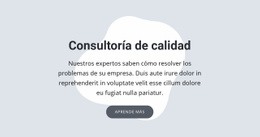 Consultoría De Calidad: Página De Destino Profesional Personalizable