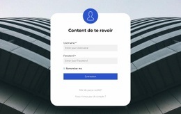 Formulaire De Connexion - Créateur De Site