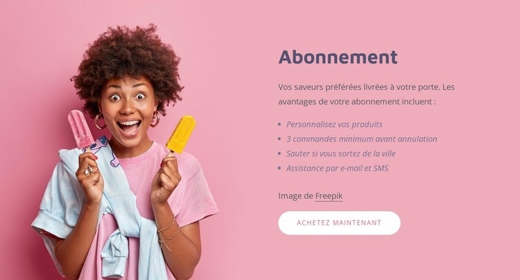 Abonnement Modèles de constructeur de sites Web