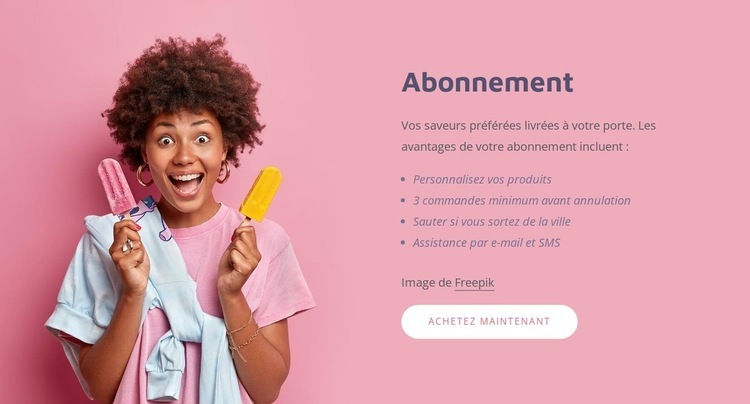 Abonnement Créateur de site Web HTML