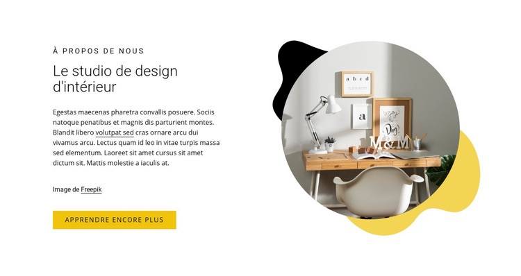 Studio de design d'intérieur Créateur de site Web HTML