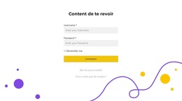 Modèle De Plate-Forme De Lancement Pour Formulaire De Connexion