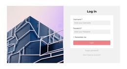 Image And Log In - Site Template