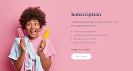 Subscription - Web Template