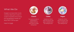 Ice Cream Cakes - Drag And Drop HTML Builder