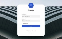 Bejelentkezési Űrlap - HTML Oldalsablon