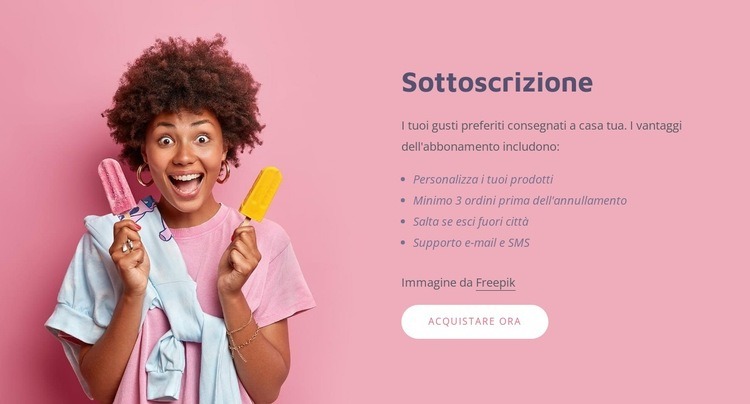 Sottoscrizione Costruttore di siti web HTML