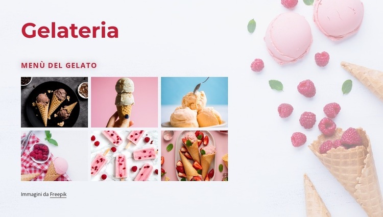 Gelateria Mockup del sito web