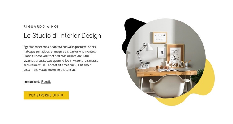 Studio di interior design Mockup del sito web