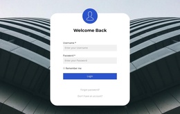 Log In Form - Page Builder Templates Free