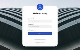 Login Formulier - Multifunctionele Bestemmingspagina