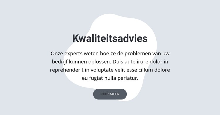 Kwaliteitsadvies CSS-sjabloon