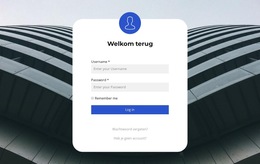 Login Formulier - Eenvoudig Websitesjabloon
