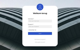 Login Formulier - Sjabloon Om Elementen Aan De Pagina Toe Te Voegen