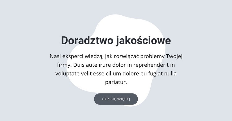 Doradztwo jakościowe Szablony do tworzenia witryn internetowych