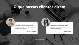 Depoimentos Sobre O Fundo Da Imagem Design Do Site