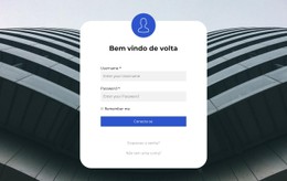 Forma De Login Modelo CSS Responsivo