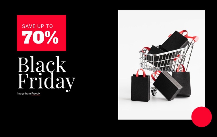 Black Friday priser Html webbplatsbyggare