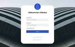 Responsiv HTML För Inloggningsformulär