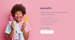 Abonelik -Web Sitesi Modelini Kullanmaya Hazır