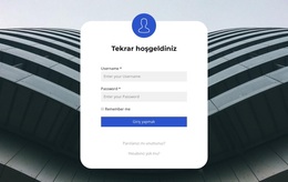 Giriş Formu Için Çok Amaçlı WordPress Teması