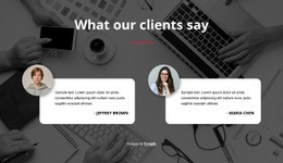 Page HTML For Testimonials On Image Background