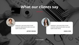 Testimonials On Image Background Website Design