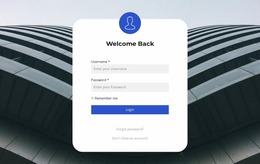 Log In Form - Template To Add Elements To Page