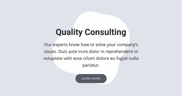 Quality consulting Wix Template Alternative
