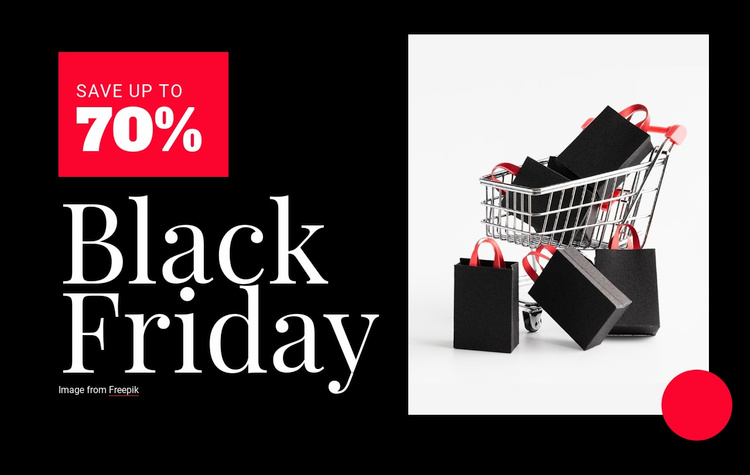 Black Friday prices Wix Template Alternative