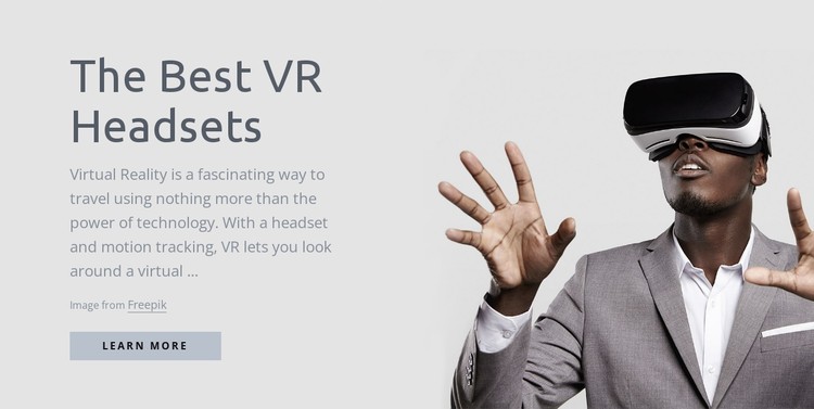 Virtual reality technology CSS Template
