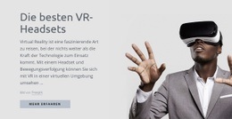 Virtual-Reality-Technologie - Responsive Landingpage