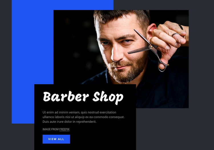 Barber shop Elementor Template Alternative