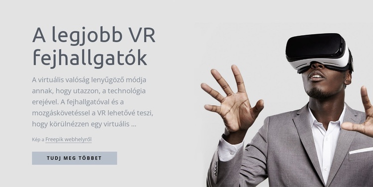 Virtuális valóság technológia CSS sablon
