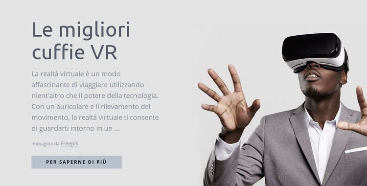 Tecnologia di realtà virtuale Progettazione di siti web