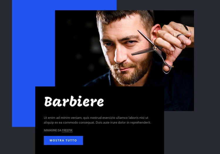 barbiere Modello HTML