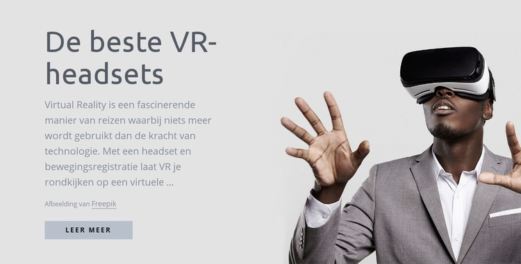 Virtual reality-technologie Sjabloon voor één pagina