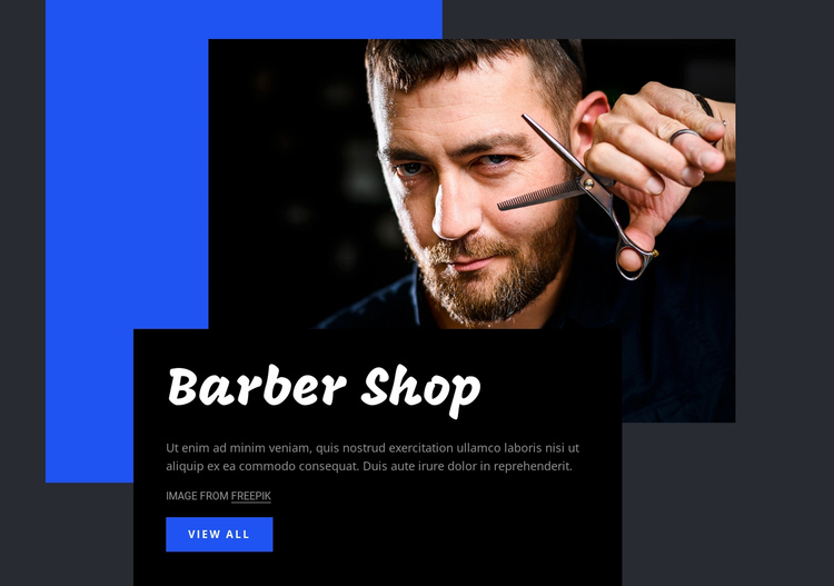 Barber shop One Page Template