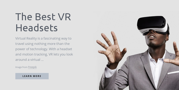 Virtual reality technology One Page Template