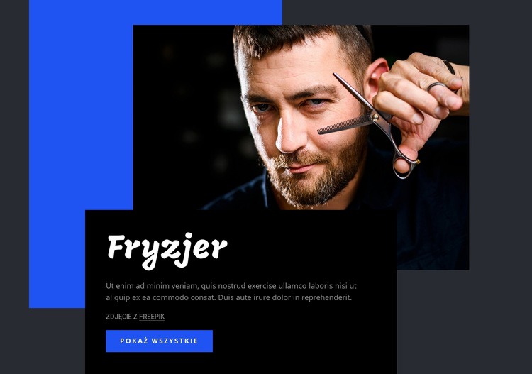 fryzjer Kreator witryn internetowych HTML