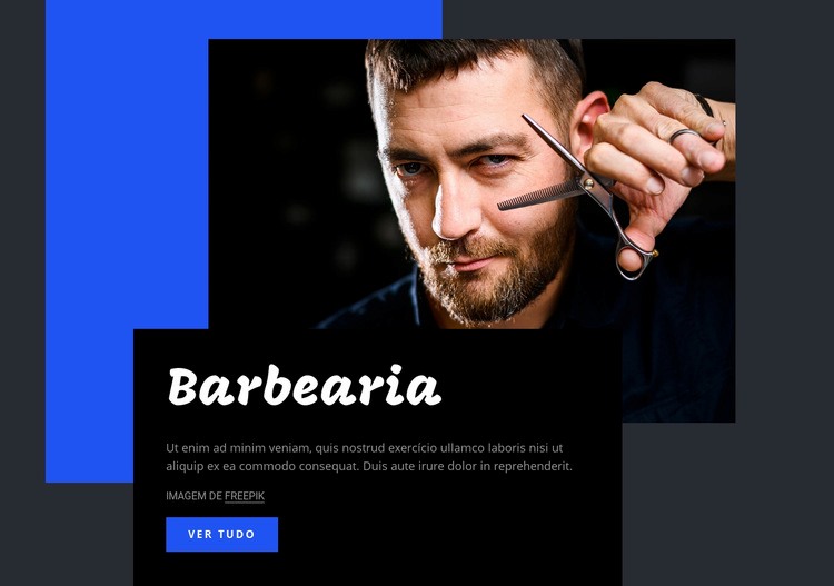 barbearia Construtor de sites HTML