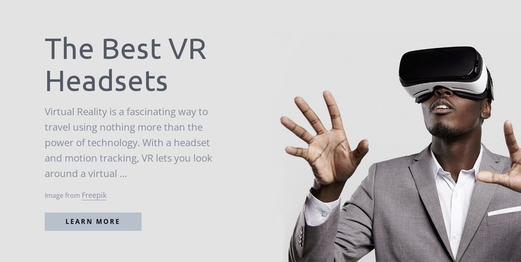 Virtual reality -teknik Html webbplatsbyggare