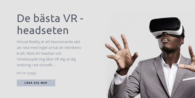 Virtual reality -teknik Hemsidedesign