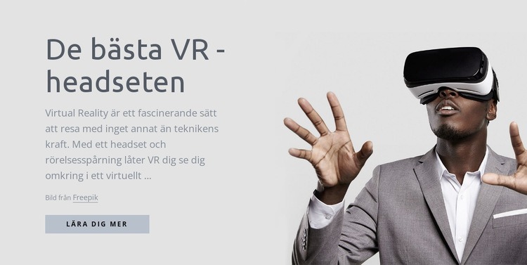Virtual reality -teknik Webbplats mall